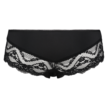 Lacey Microfibre Brazilian, Black