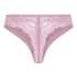Lace Back Invisible Thong, Pink
