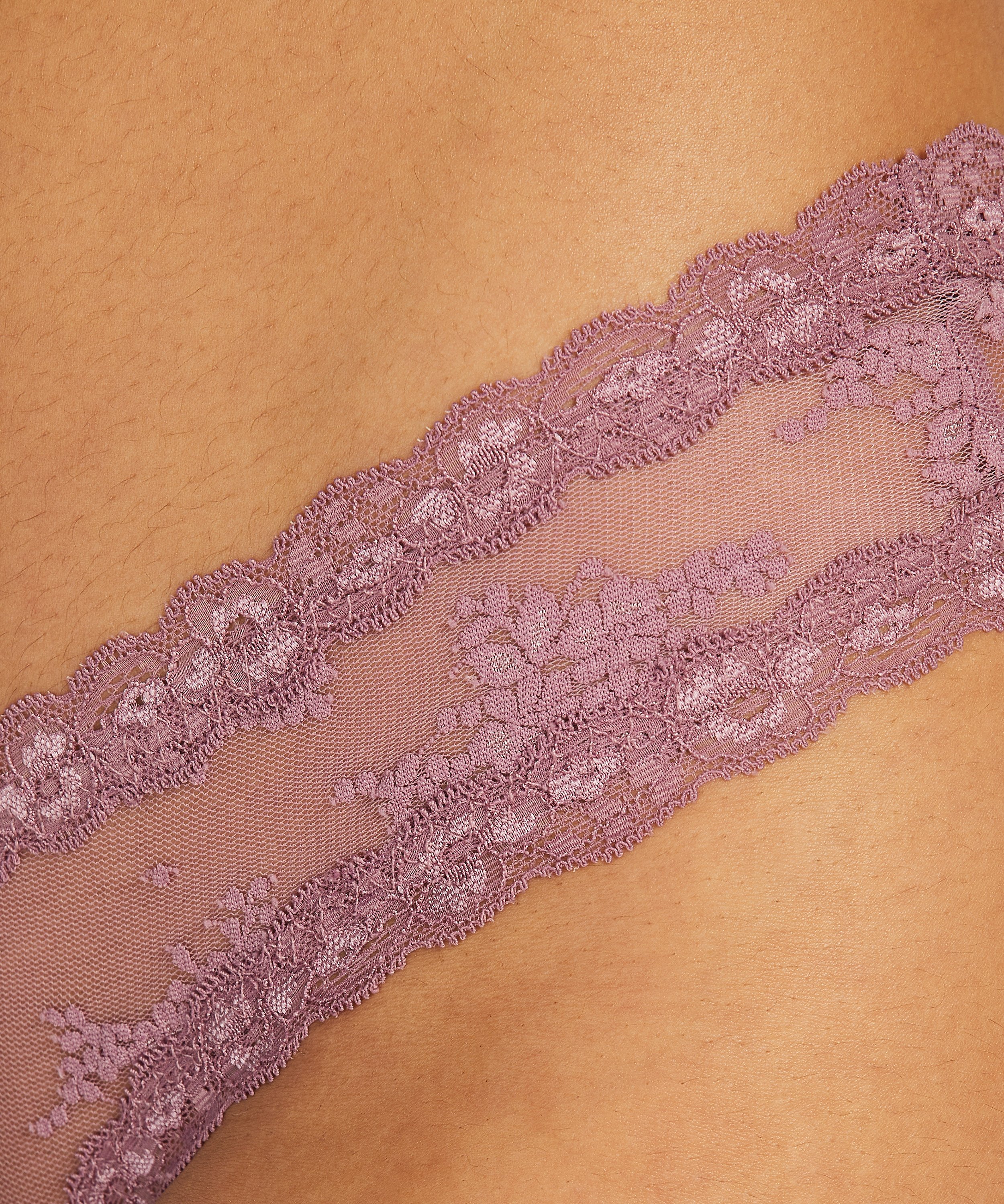 V-shaped Brazilian knickers mesh, Purple, main