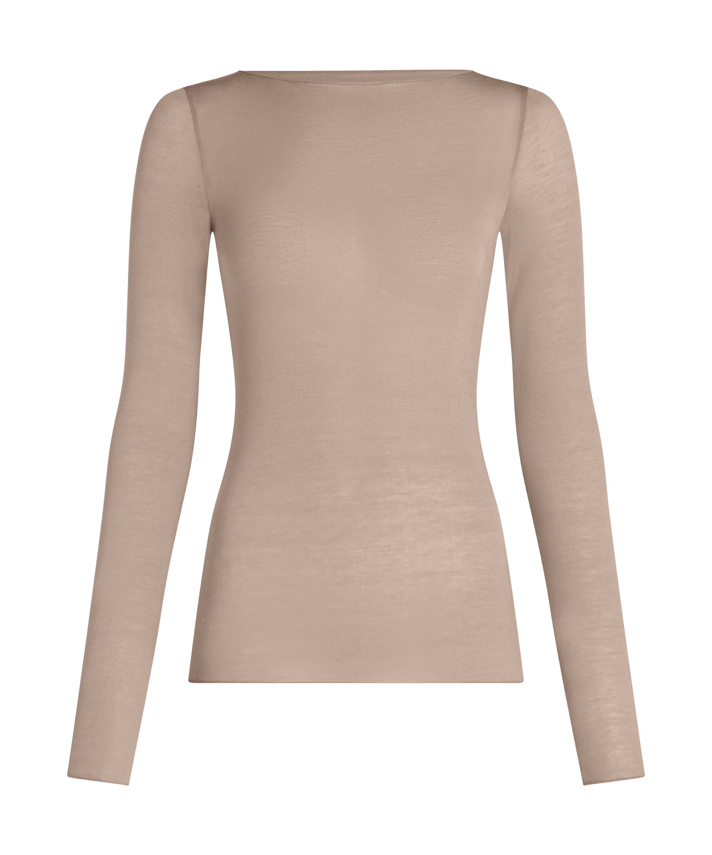 super soft Boatneck shirt with Cashmere, Gray, main