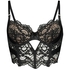 Amelia Padded Underwired Longline Bra, Black