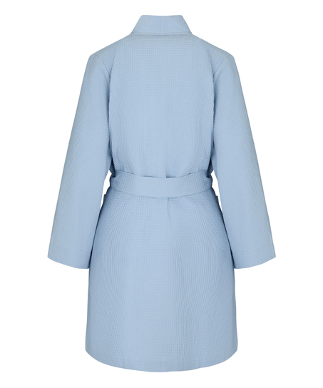 Waffle Bathrobe, Blue