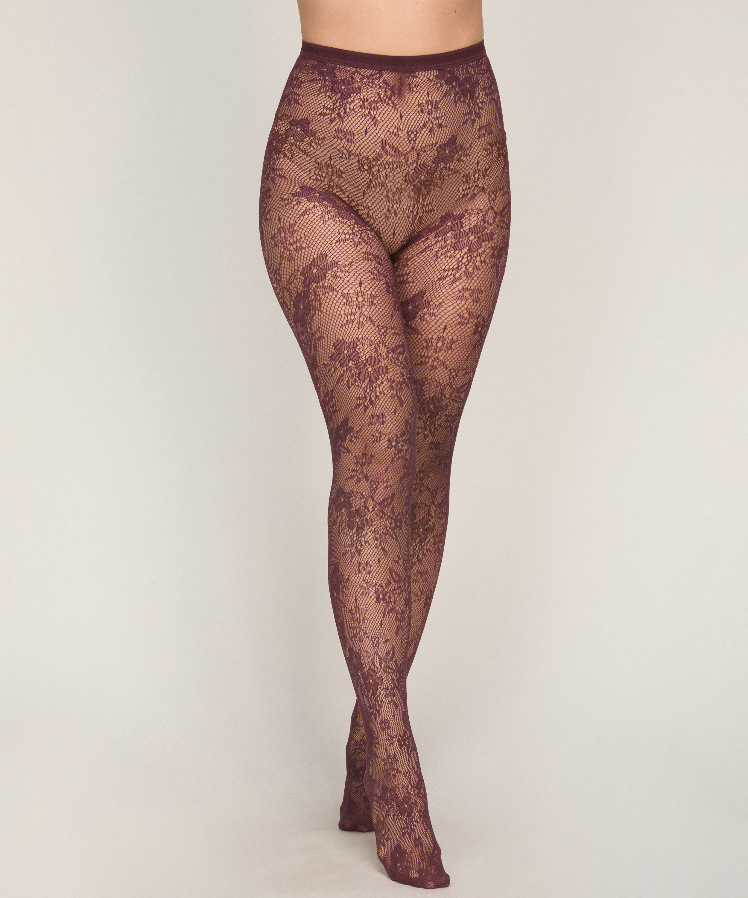 Tight Allover Lace Fishnet, Purple, main