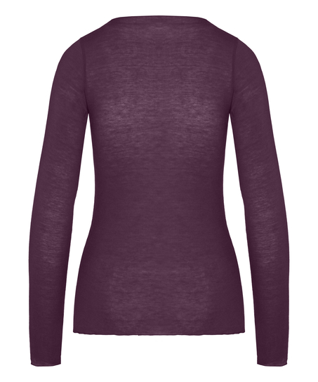 super soft Boatneck shirt with Cashmere, Purple