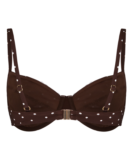 Non-Padded Underwired Bikini Top Algarve, Brown