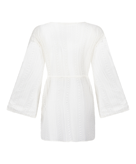 Beach Crochet Kaftan, White