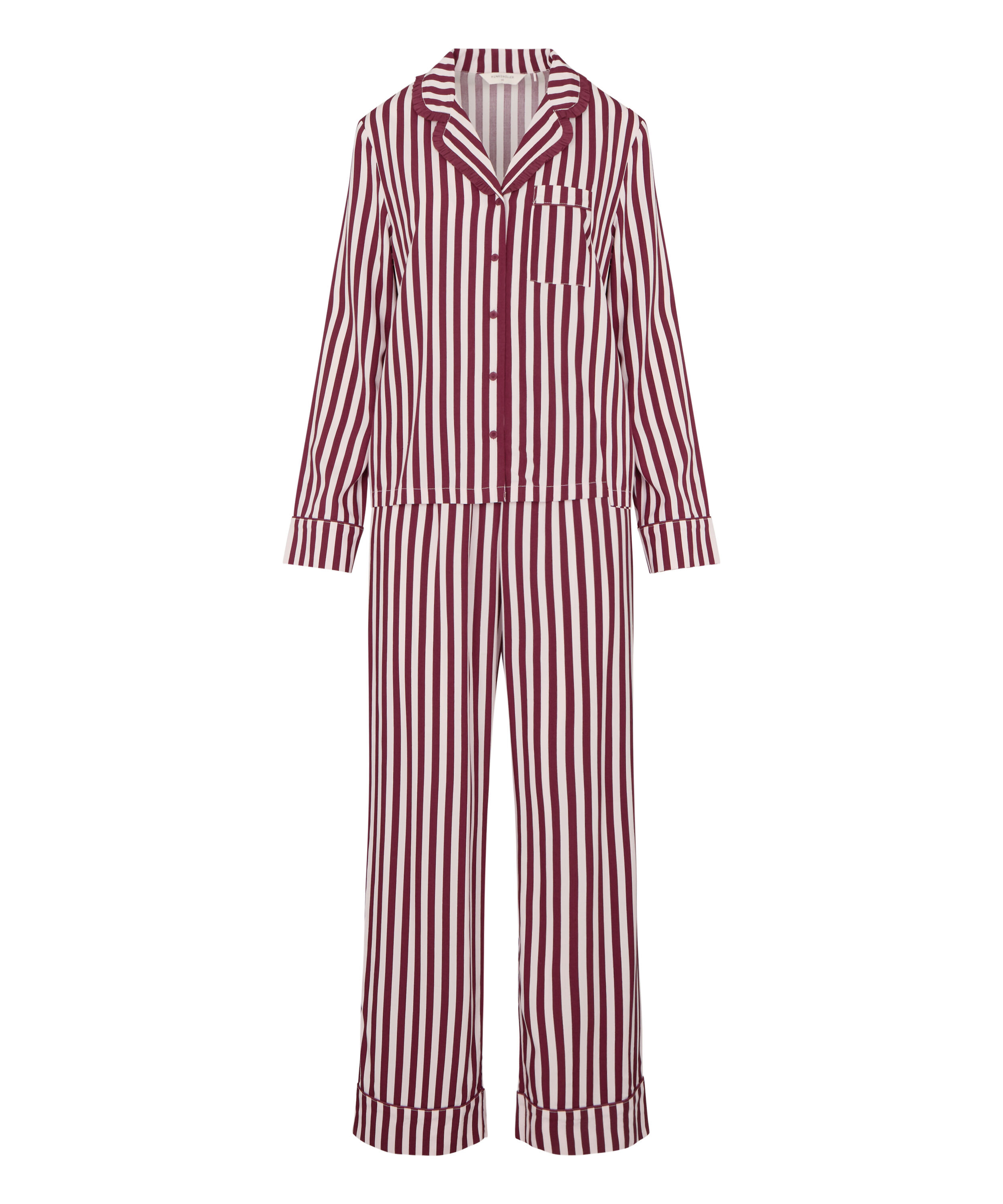 Pyjama Set Poplin Ruffle, Pink