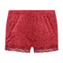 Velvet lace shorts, Red