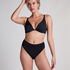 High Waisted Thong Smooth, Black