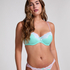 Lace & Shine Padded Underwired Bra, Blue