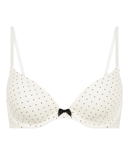 Plunge Padded Underwired Bra, White