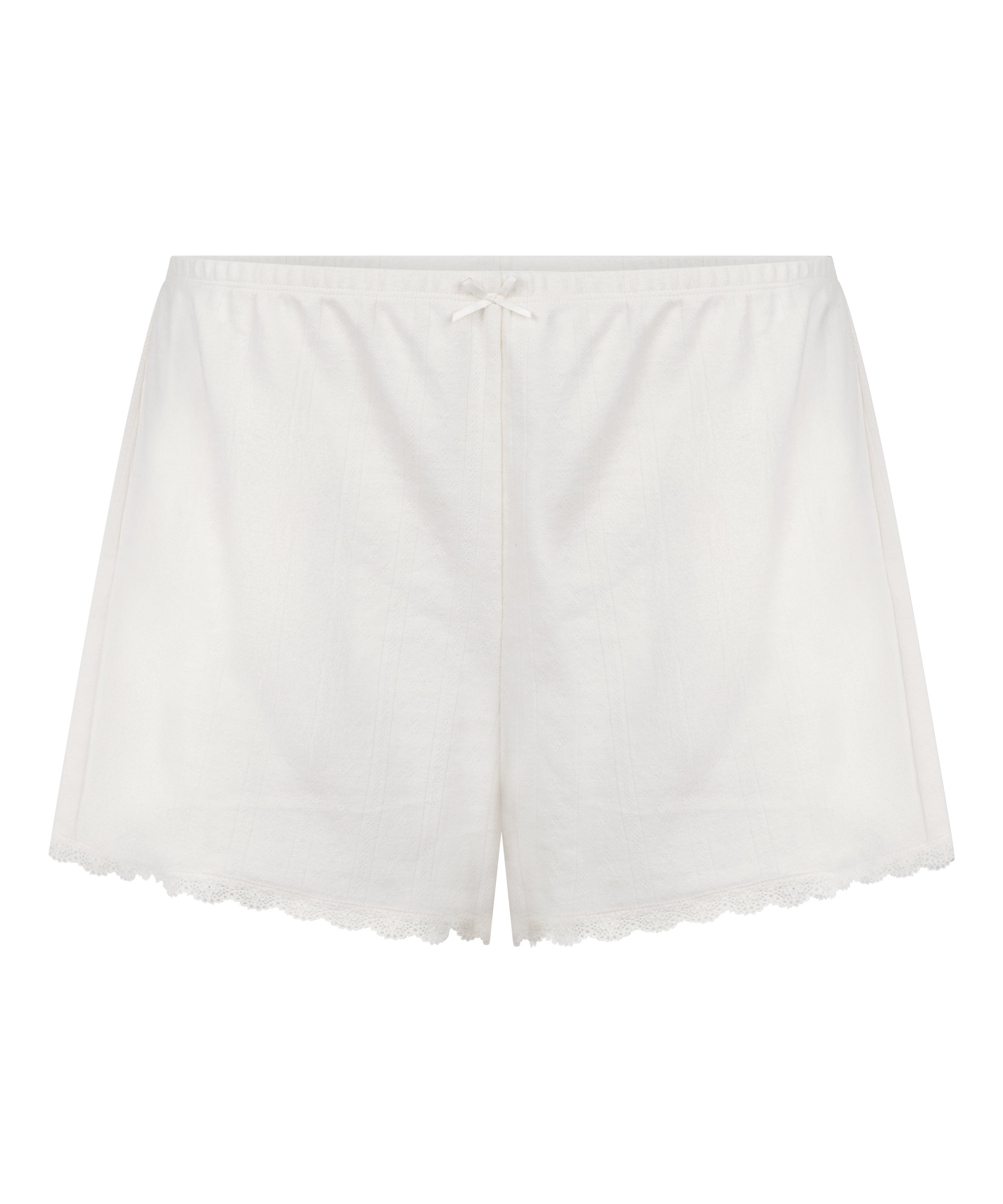 Pointelle Shorts, White, main