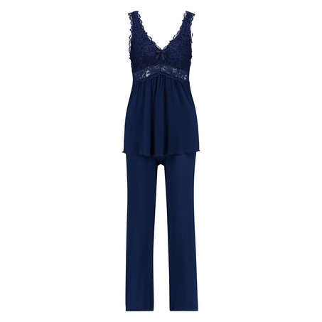 Pyjamaset Modal lace, Blue