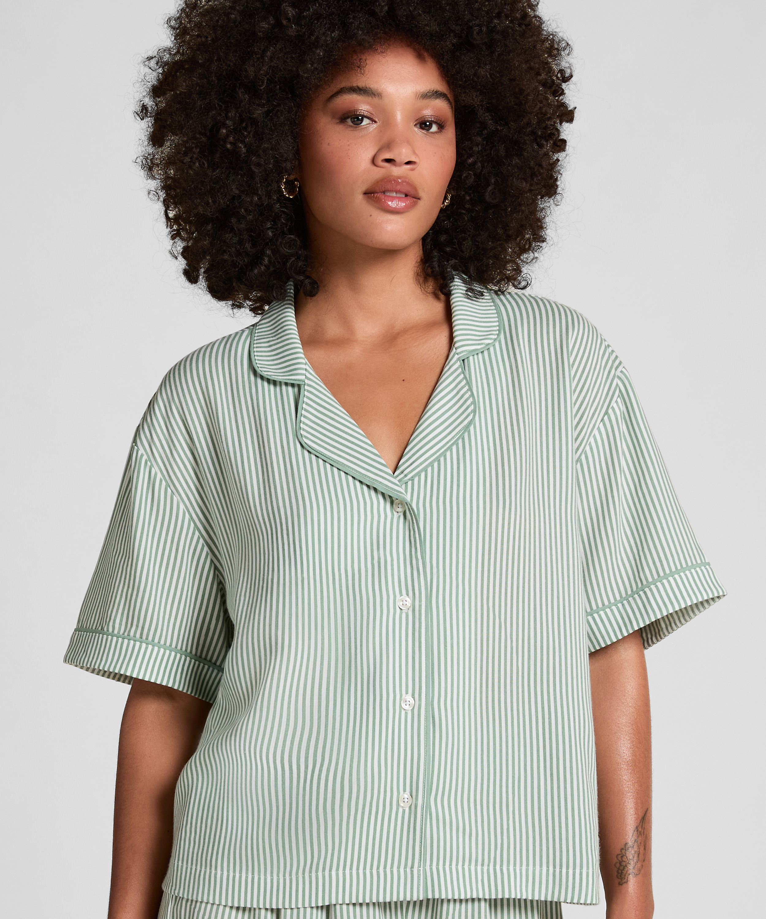 Jacket Short Sleeves Woven, Green, main