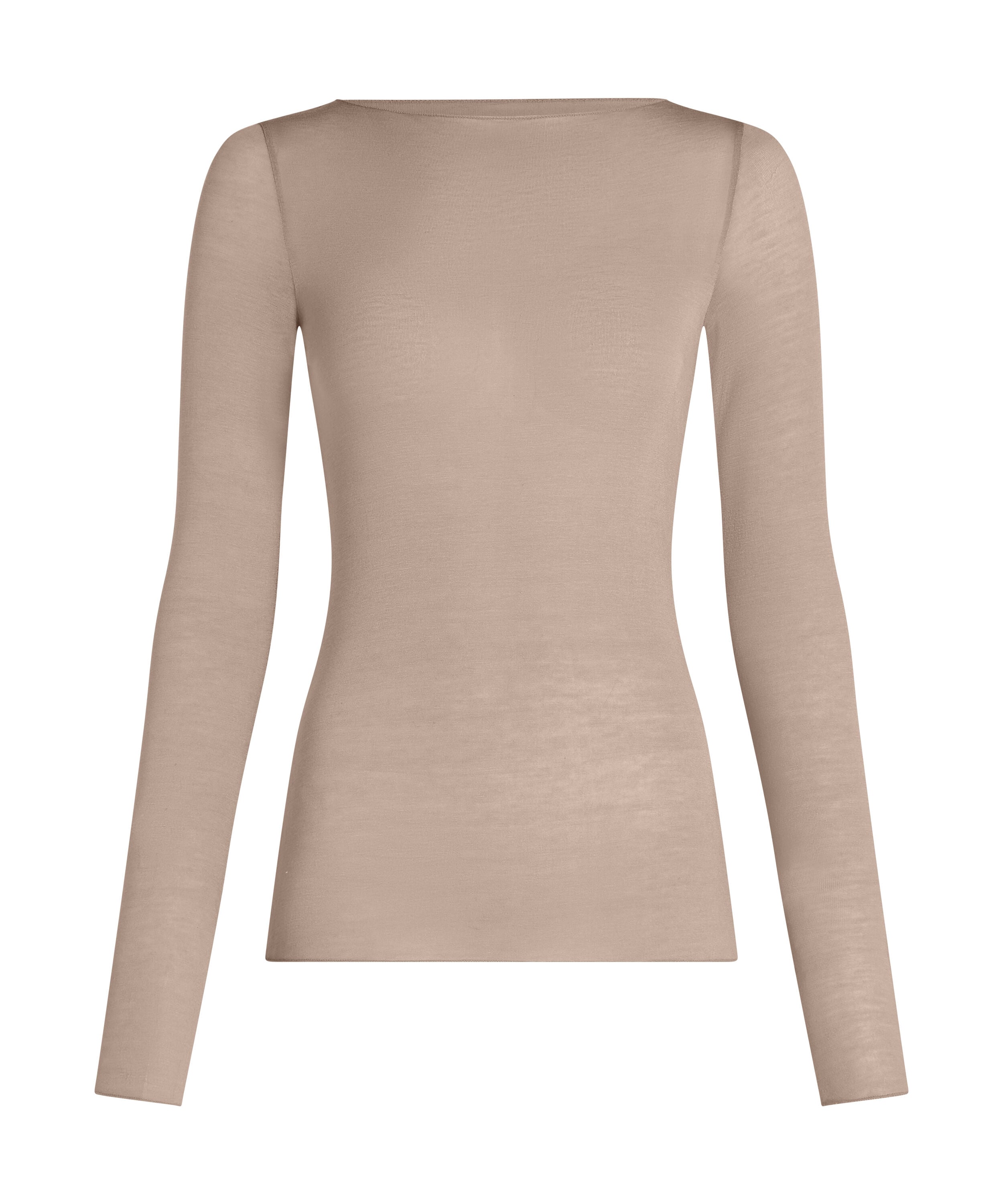 super soft Boatneck Shirt with Cashmere, Gray