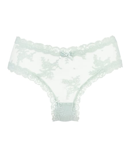 V-shaped Brazilian knickers mesh, Green