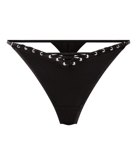 Pina Highleg Thong, Black