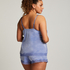 Velvet lace shorts, Blue