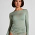 super soft Boatneck shirt with Cashmere, Green