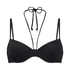 Luxe padded Underwired Bikini Top, Black