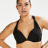 Sunset Dreams padded underwired bikini top Cup E +, Black