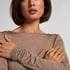 super soft Boatneck shirt with Cashmere, Beige