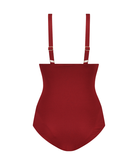 Scallop swimsuit, Red