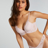 Andrea Padded Underwired Longline Bra, Pink