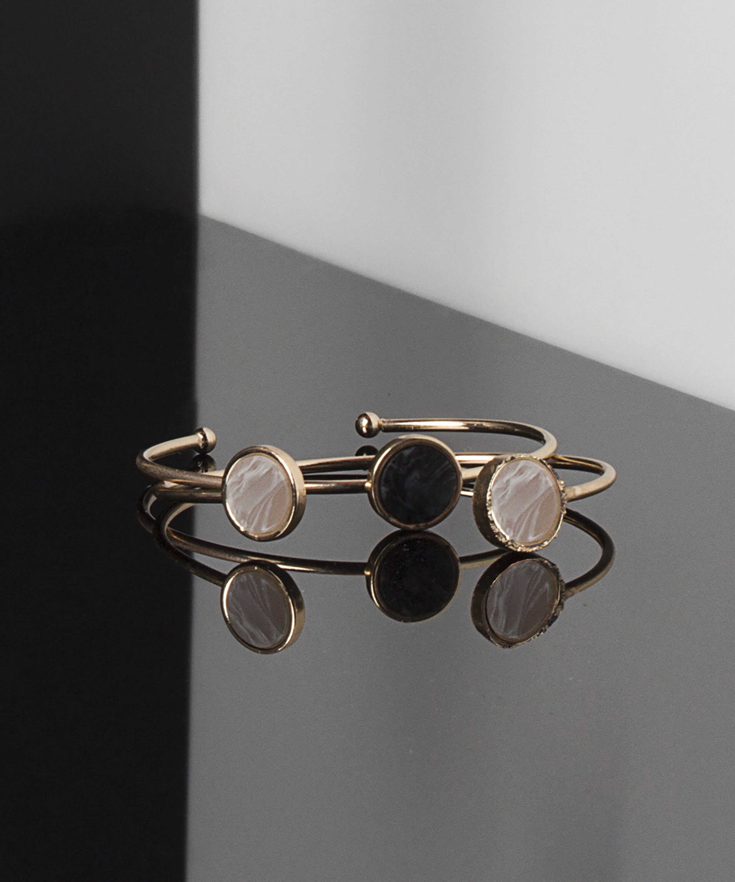 Stone Bracelet Set, Yellow