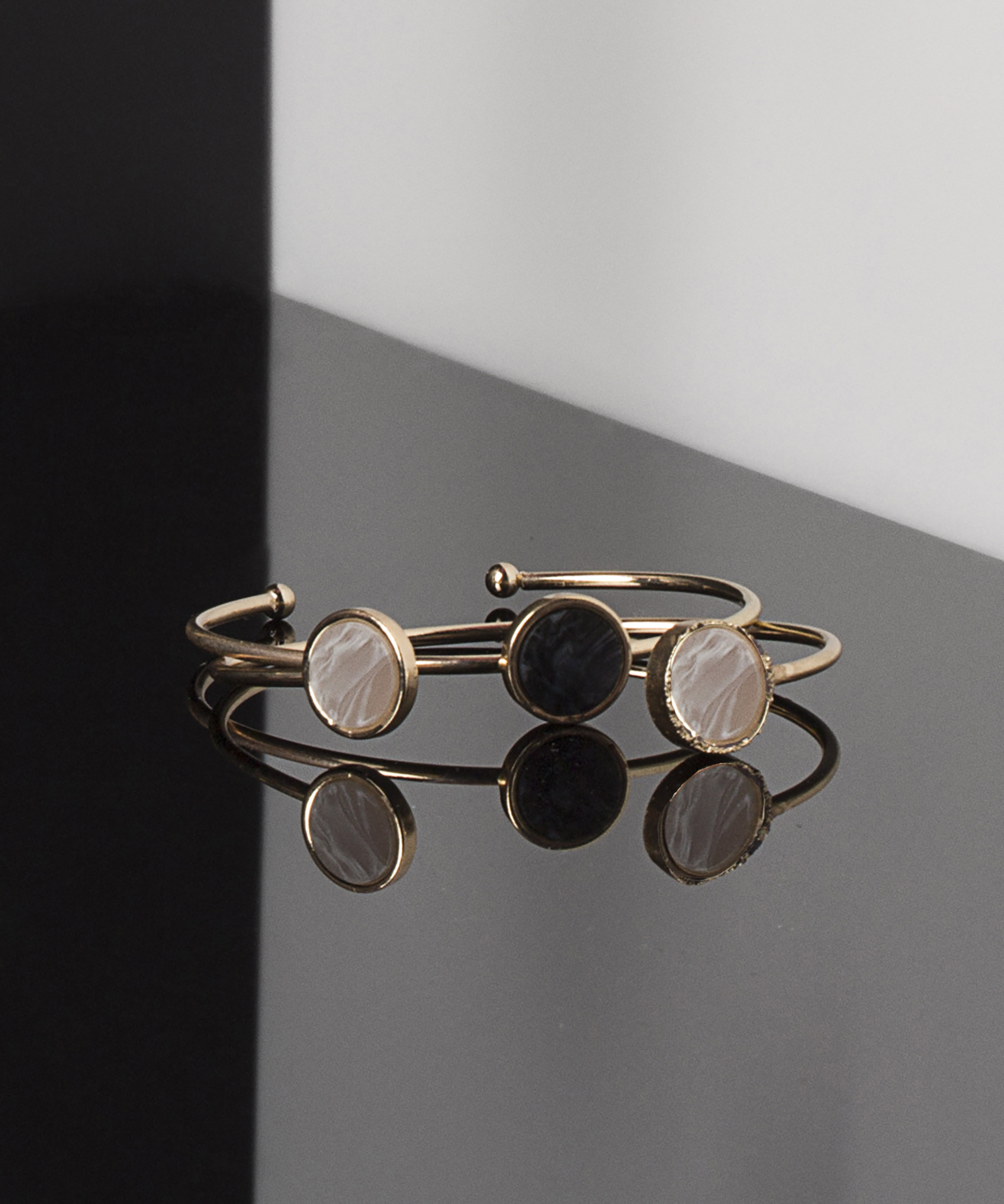 Stone Bracelet Set, Yellow, main