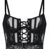 Cierra Non-Padded Underwired Longline Bra, Black