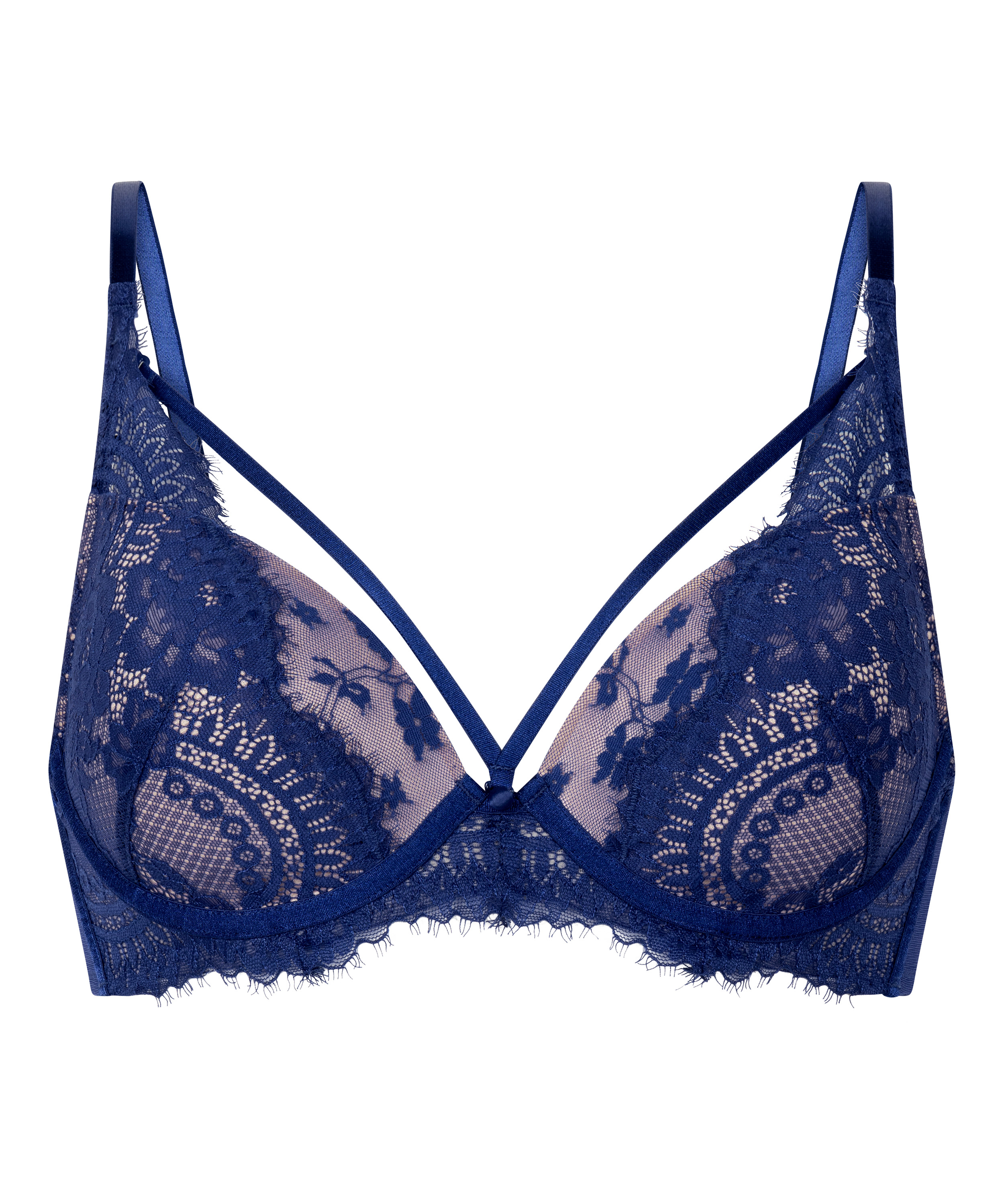 Lou Padded Underwired Bra, Blue, main