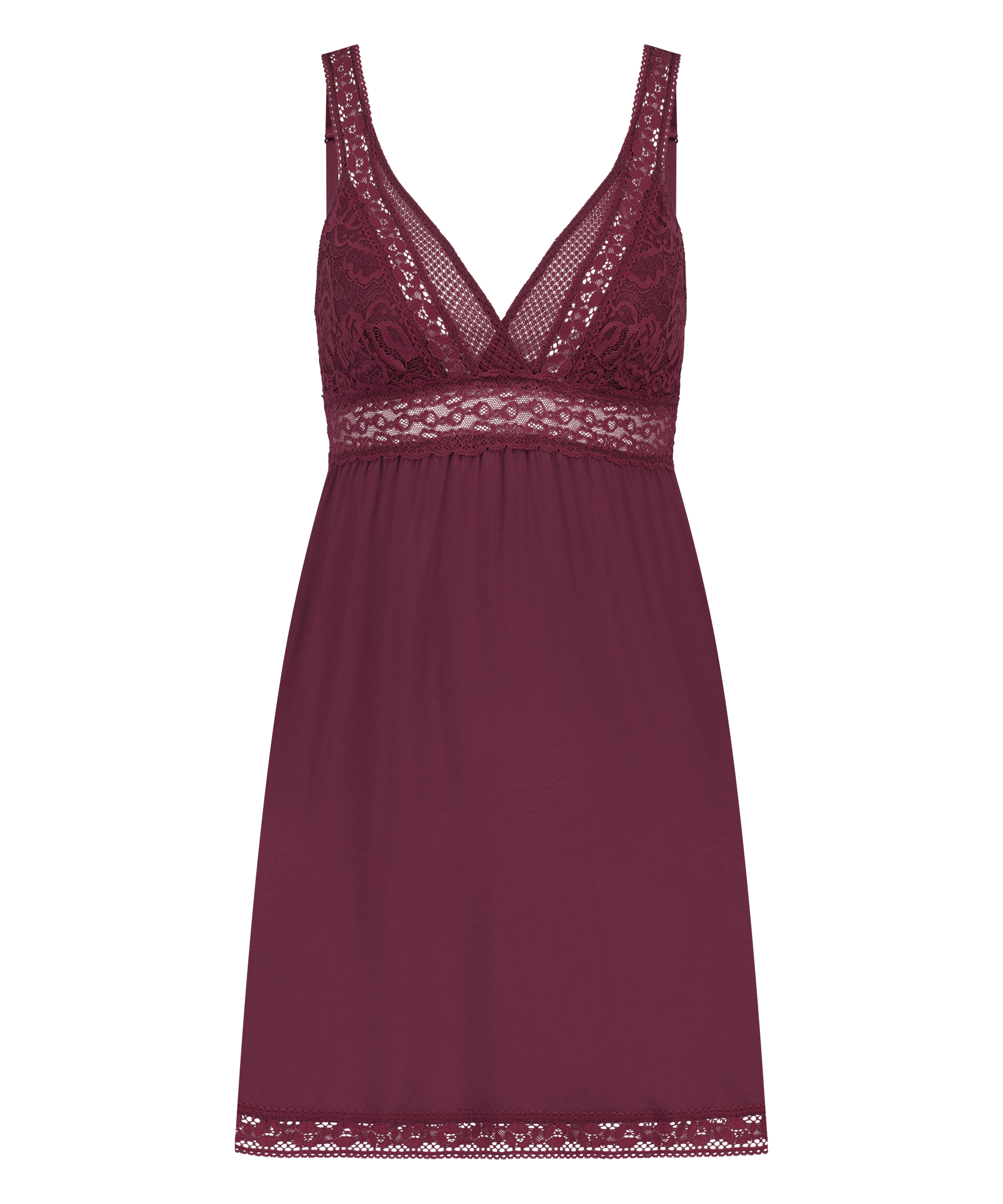 Grafic jersey lace slip dress, Purple, main