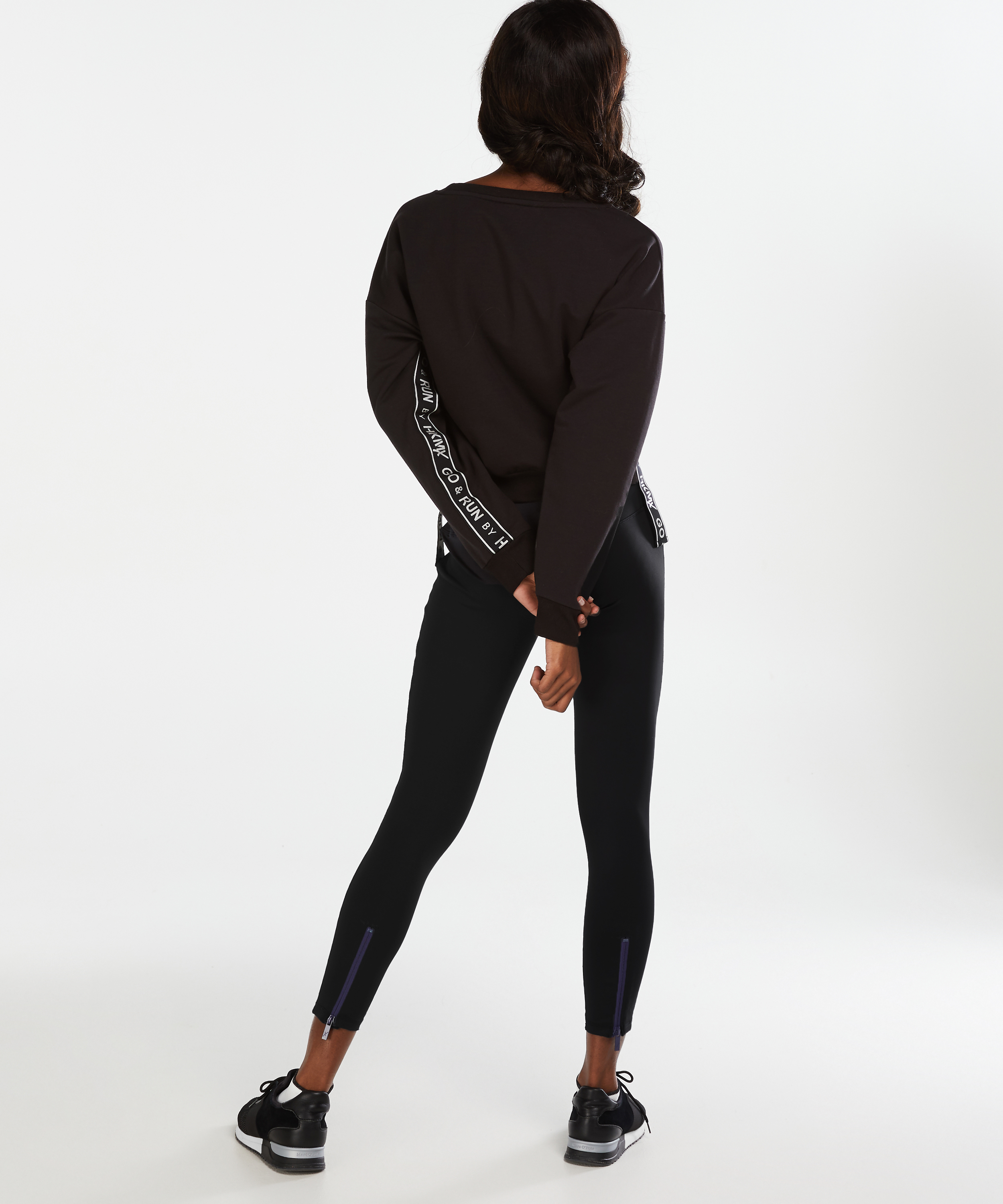 HKMX cropped sweater, Black, main