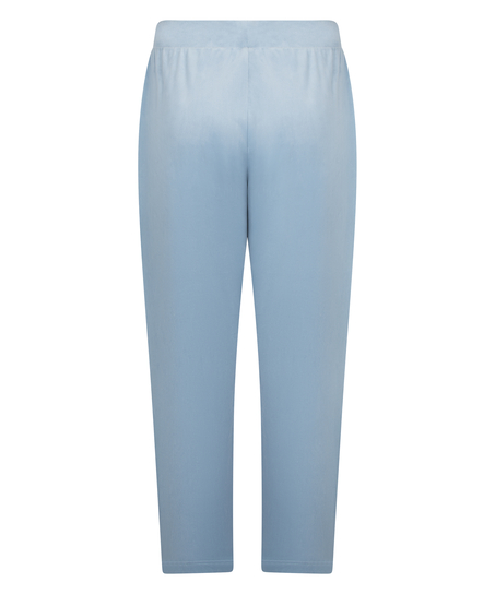 Tall Velours Pyjama Bottoms, Blue