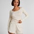 Pointelle Pyjama Top, White