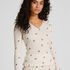 Pointelle Pyjama Top, White