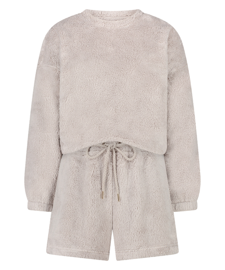 Fleece Pyjama Set, Gray