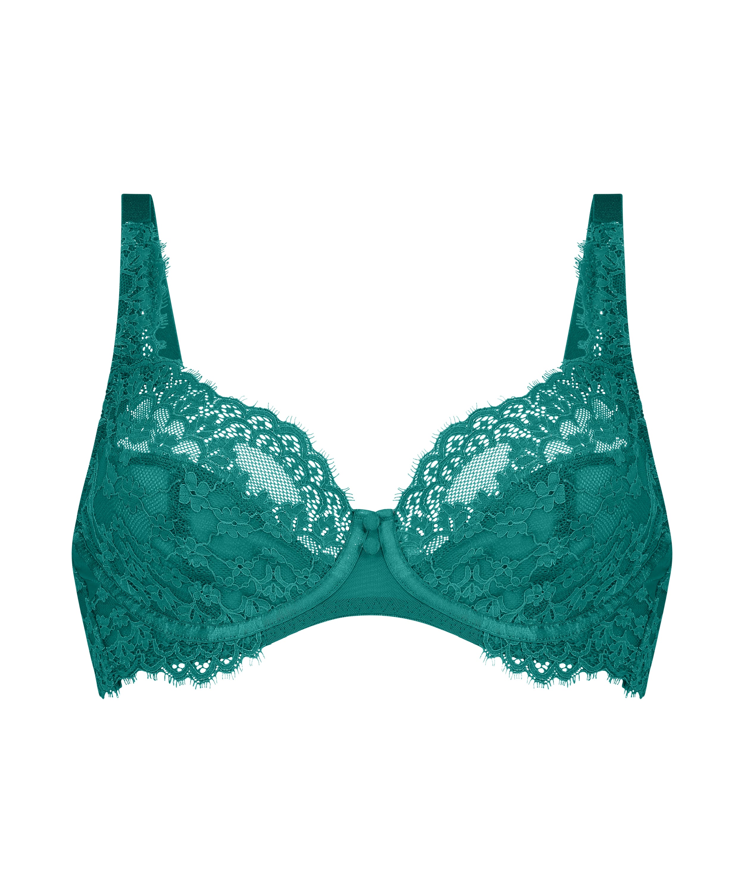 Daisy Non-Padded Underwired Bra, Green, main