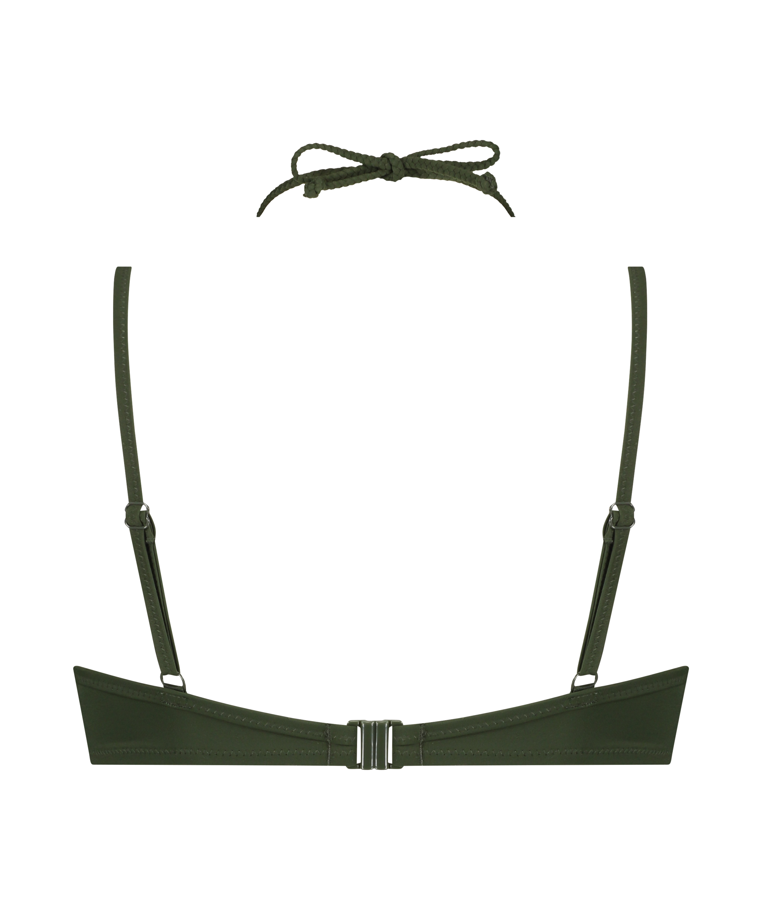 Luxe padded Underwired Bikini Top, Green, main