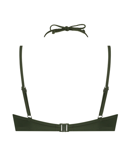 Luxe padded Underwired Bikini Top, Green