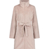 Fleece Zip Bathrobe, Pink