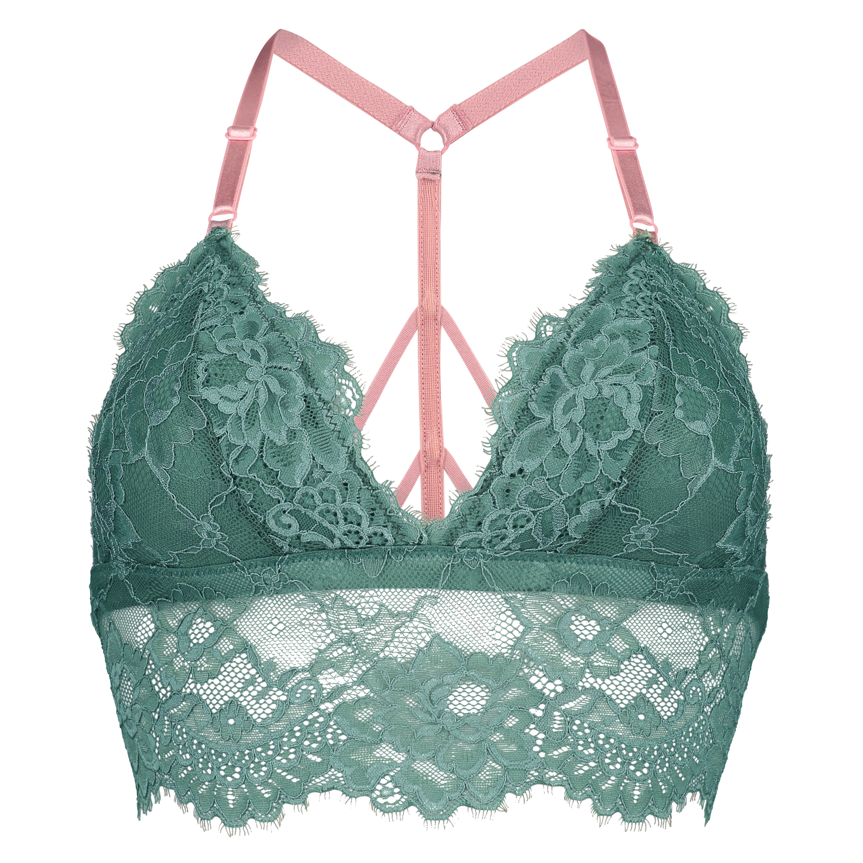 Illuna triangle bralette, Green, main
