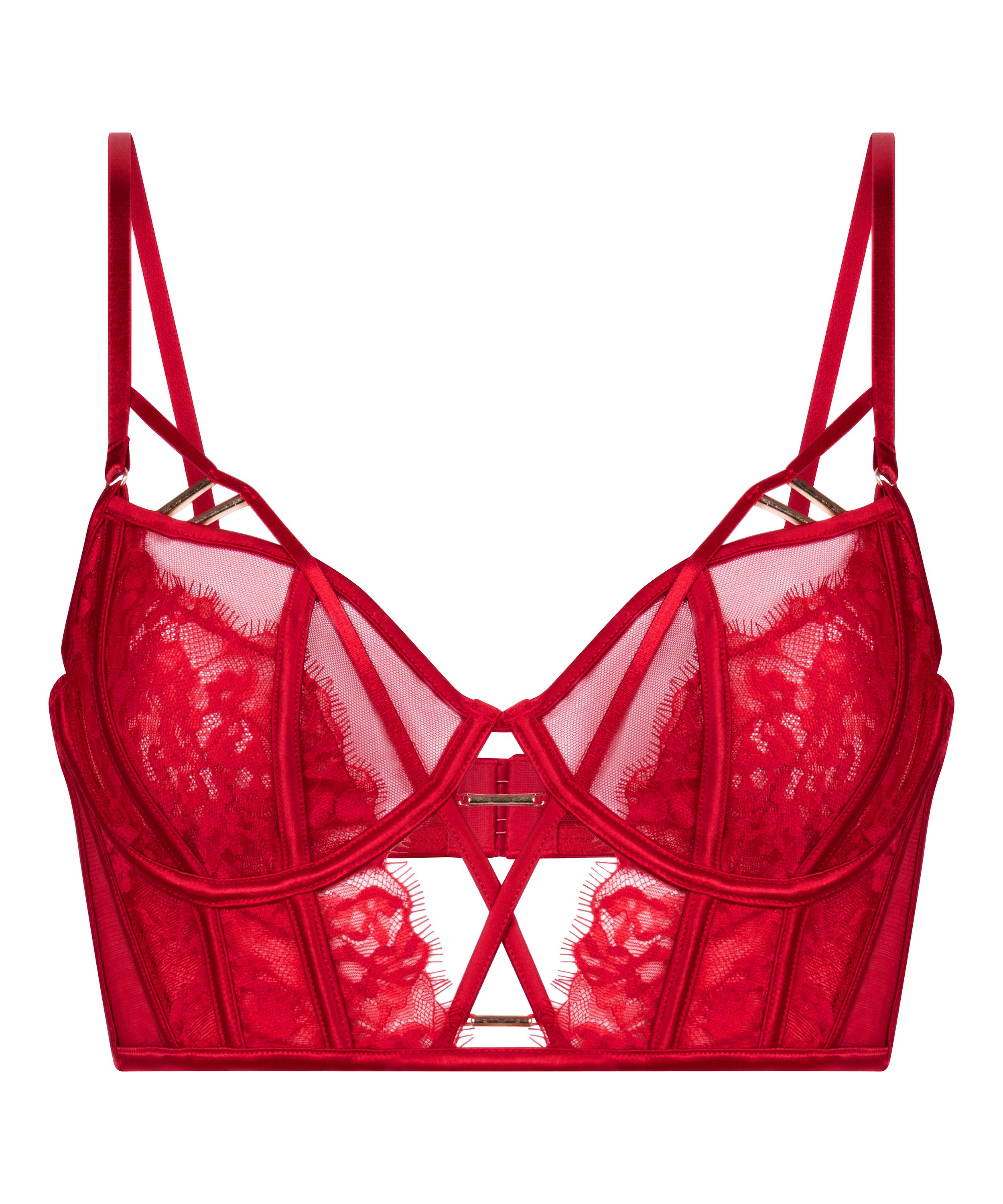Noeki Non-Padded Underwired Bra, Red, main
