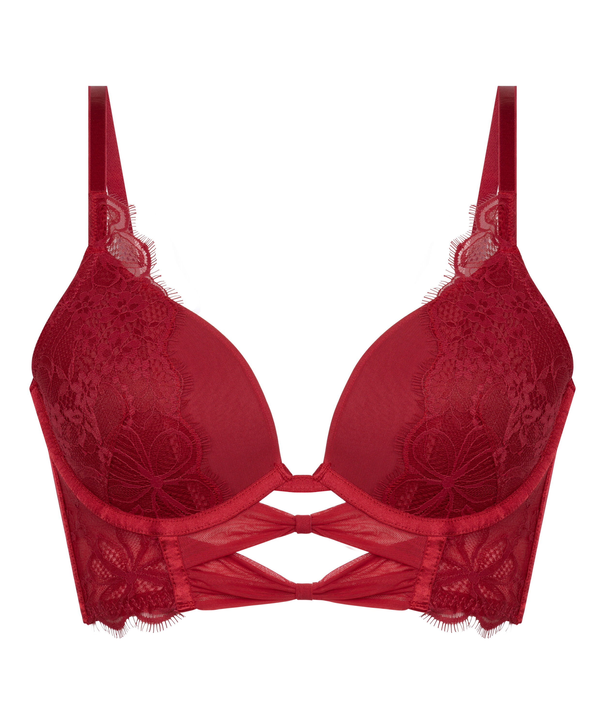 Marianna Push-Up Longline Bra, Red