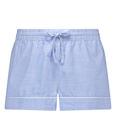 Pyjama Short Cotton Stripe, Blue
