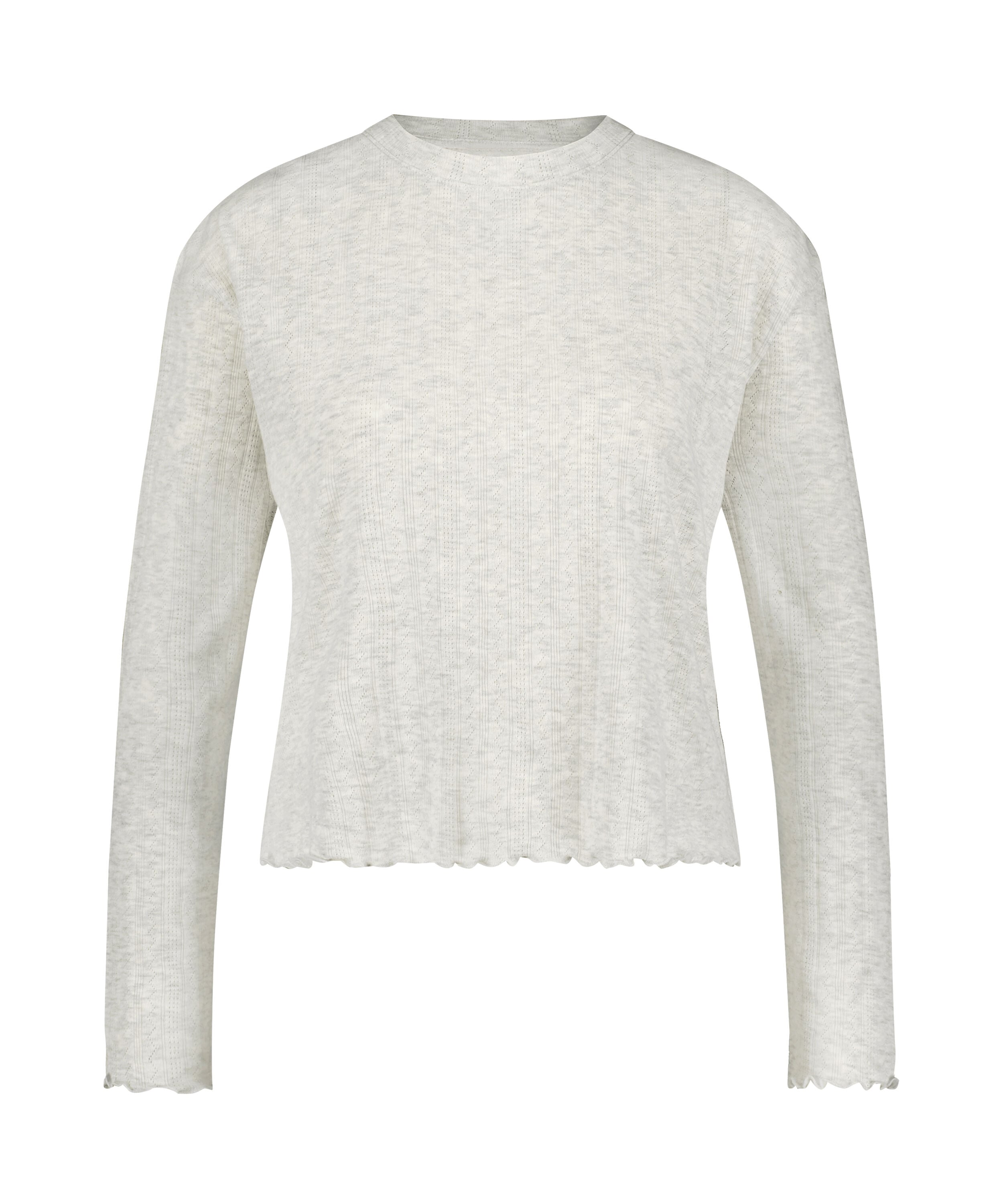 Pyjama Top Pointelle, Beige