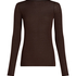 super soft Boatneck Shirt with Cashmere, Brown