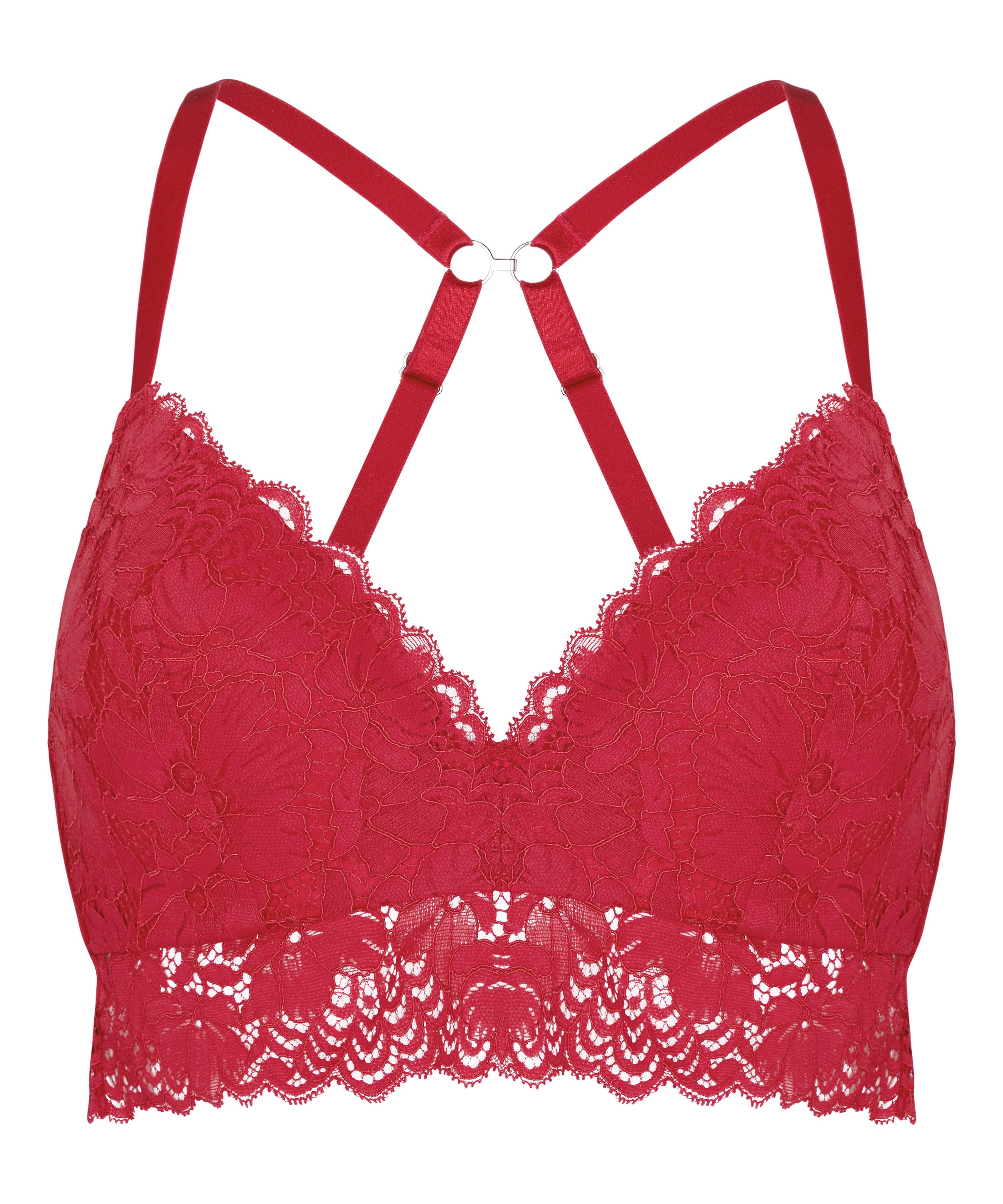Andrea Padded Non-Wired Bra, Red, main