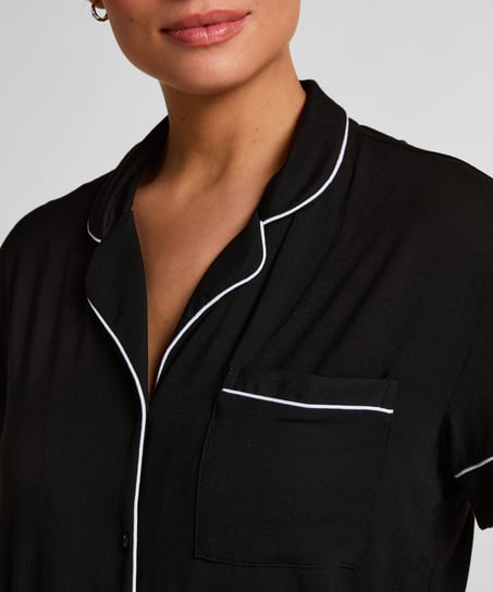 Essential Jersey Short-Sleeved Jacket, Black